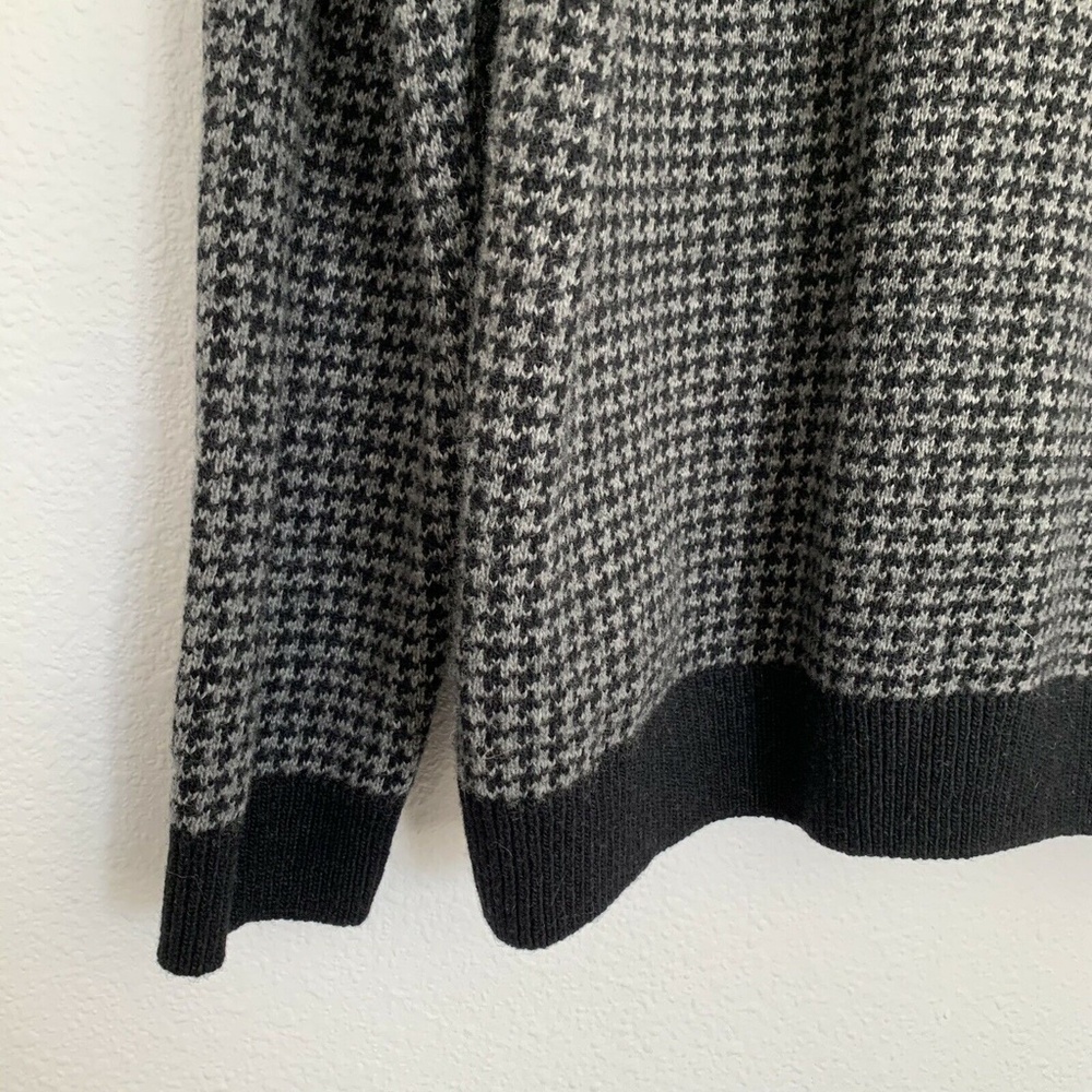 Merona Pullover Sweater Size Large Gray Black Houn - Picture 9 of 9